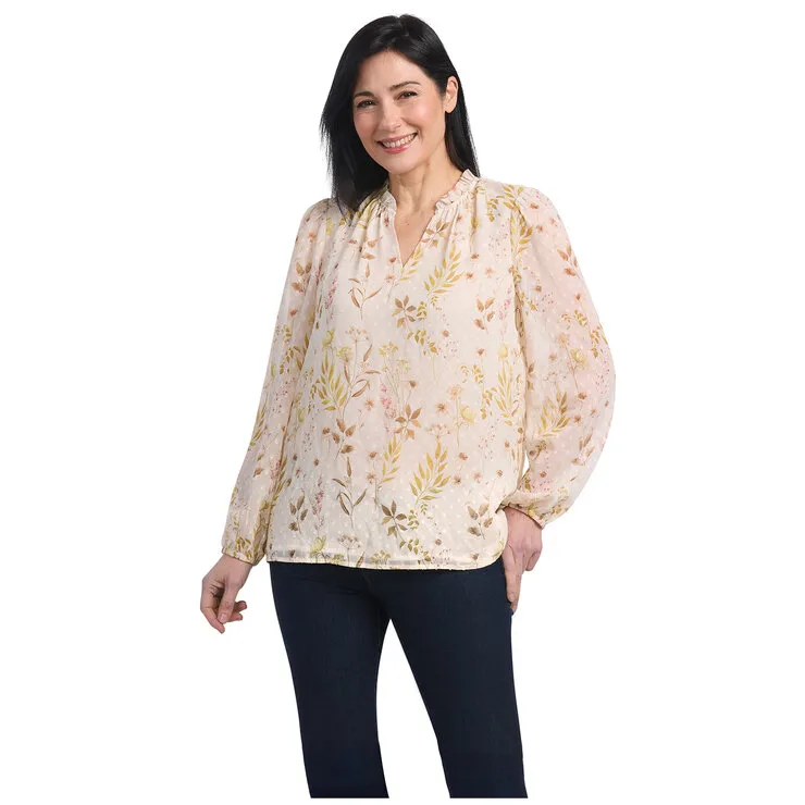 Hilary Radley Women's Long Sleeve Blouse