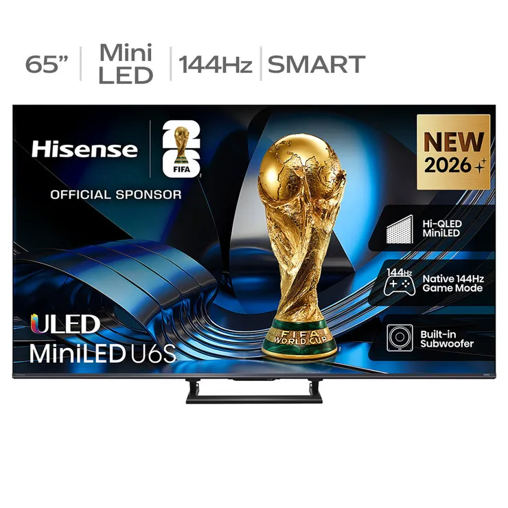 Hisense 65 Inch U6S ULED Hi-QLED Mini LED 4K Smart TV 65U6SAU