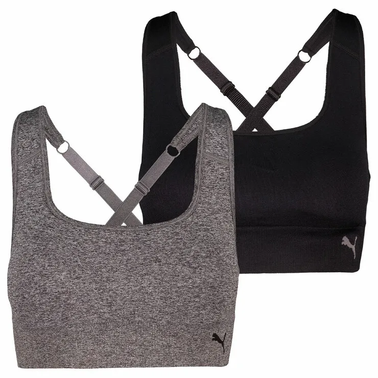 PUMA Women's Seamless Bra 2 Pack