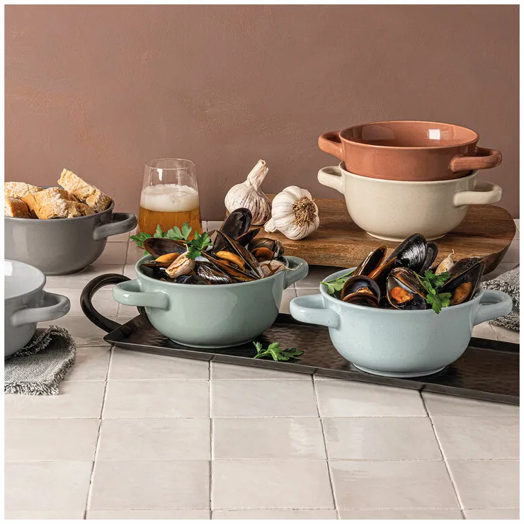 over&back Soup Bowls With Handle 6 Piece Set