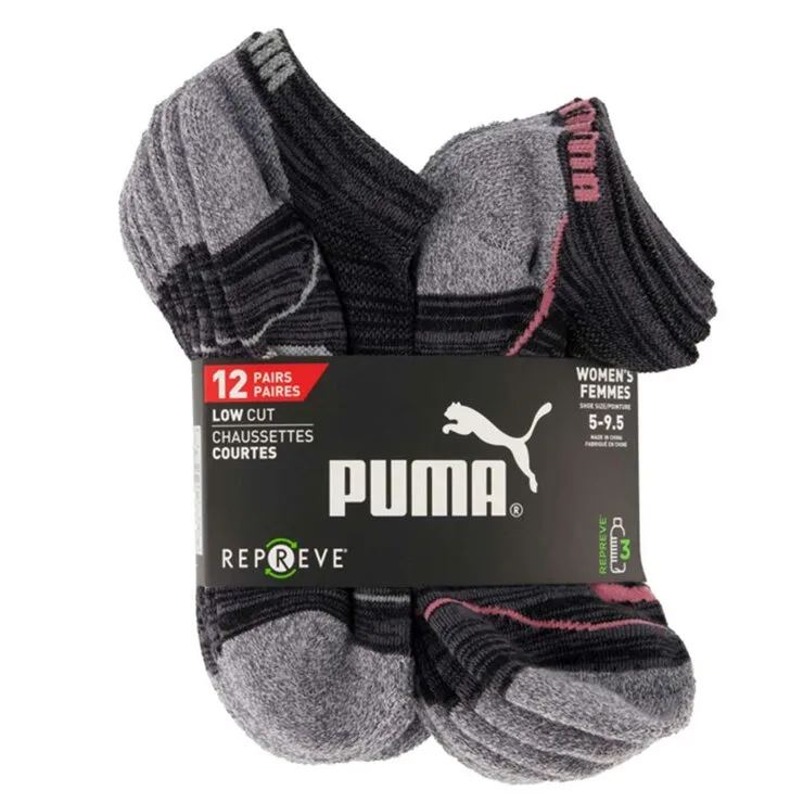 PUMA Women's No Show Repreve Socks 12 Pack