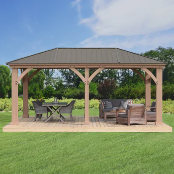 Yardistry Gazebo 12 ft. × 20 ft. with Aluminium Roof
