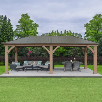 Yardistry 12 ft. × 24 ft. Gazebo with Aluminum Roof