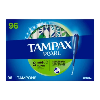 Tampax Pearl Super Tampons, 96-count