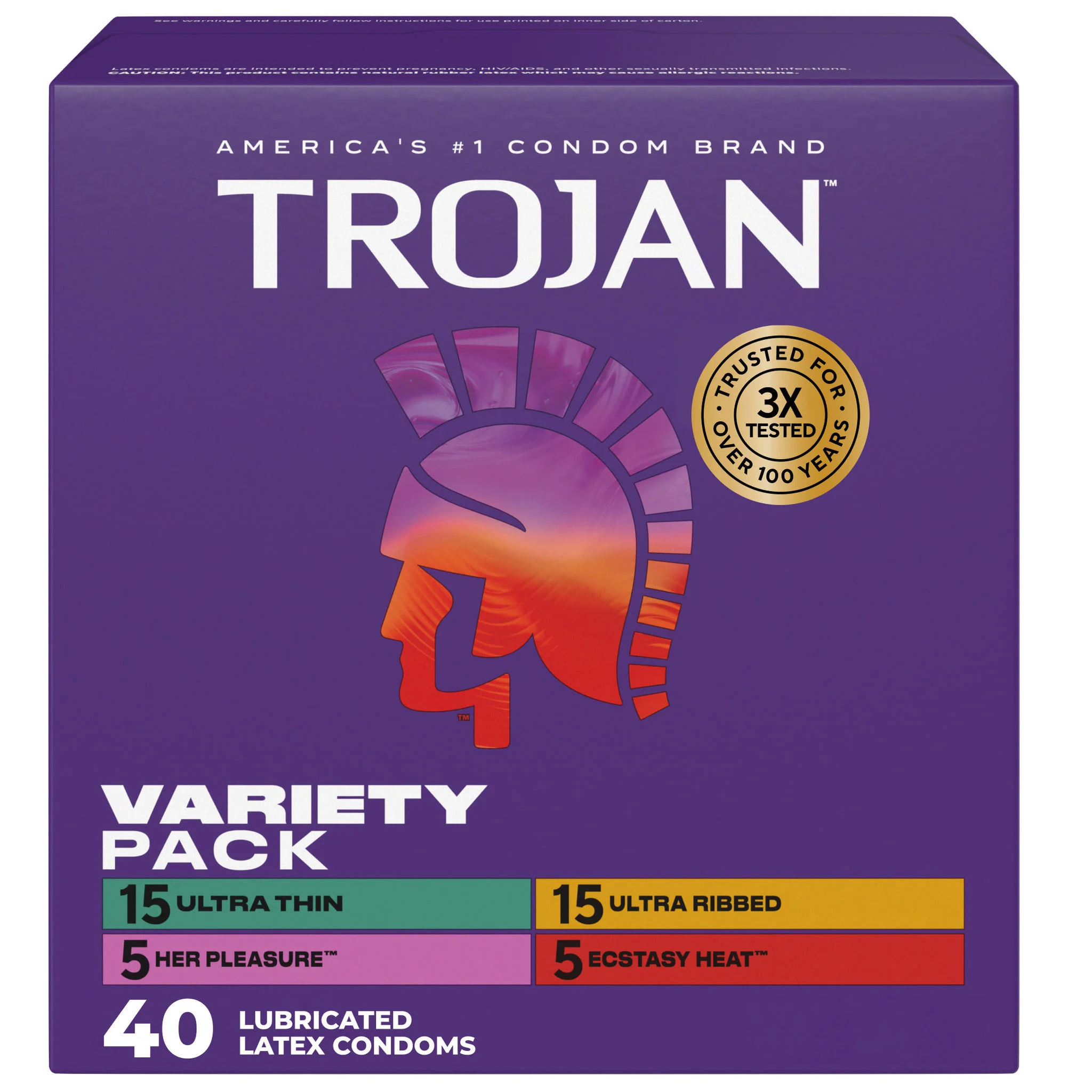 TROJAN Variety Pack, 40 Condoms