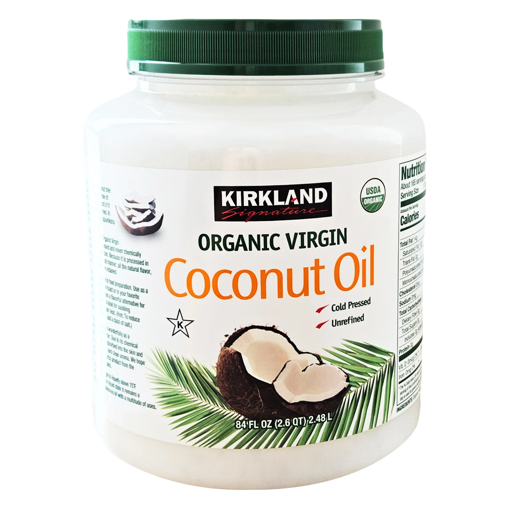 Kirkland Signature, Organic Virgin Coconut Oil, 84 fl oz