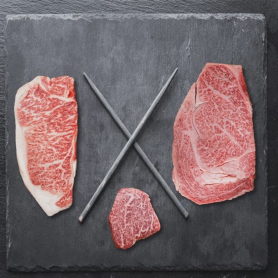 Authentic Wagyu Japanese A5 Wagyu Sampler Pack, 3 Total Steaks, 2.1 Lbs. Total