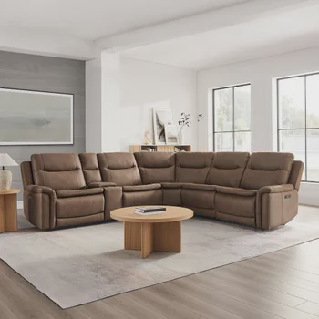 Simms Fabric Power Reclining Sectional with Power Headrests