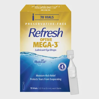 Refresh Optive Mega-3® Lubricant Eye Drops — 70 vials