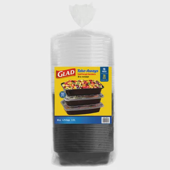 Glad Take-Aways Food Storage Containers — 35 sets