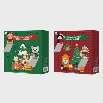 Plush Ornament Advent Calendar, Set of 12