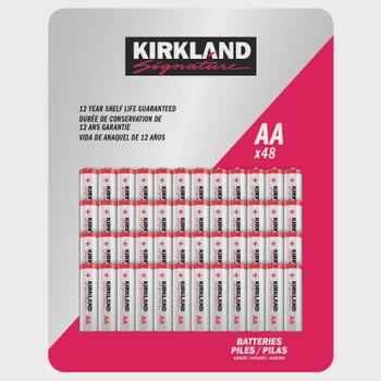 Kirkland Signature Alkaline Batteries — AA, 48 ct