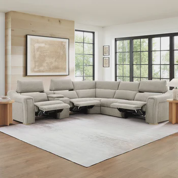 Palisade Fabric Power Reclining Sectional with Power Lift Headrests