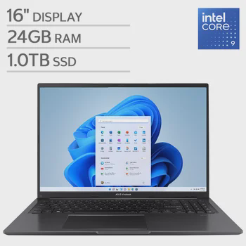 ASUS Vivobook 16" OLED Laptop - Intel Core 9 Series 2 Processor - 2K (1920 x 1200) - 24GB RAM - 1TB SSD - Windows 11 Home.