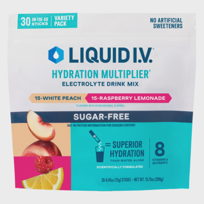 Liquid I.V. Hydration Multiplier, 30 Individual Serving Stick Packs in Resealable Pouch, Sugar Free, Variety Pack