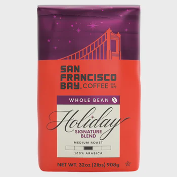 San Francisco Bay Coffee Holiday Blend Medium Roast Whole Bean Coffee — 32 oz