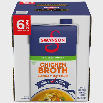 Swanson Less Sodium Chicken Broth — 6/32 oz