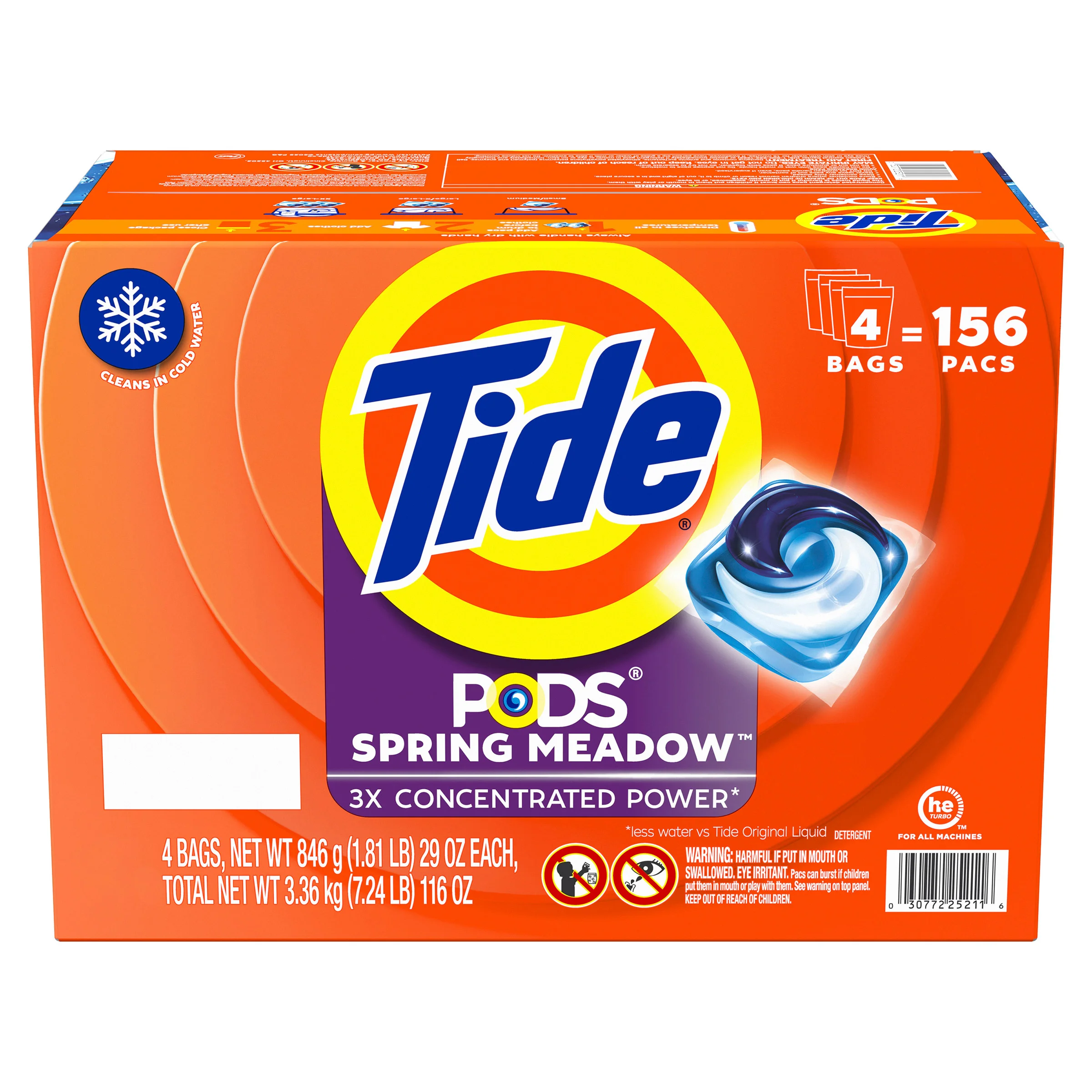 Tide Pods Laundry Detergent Pods, Spring Meadow, 156-count
