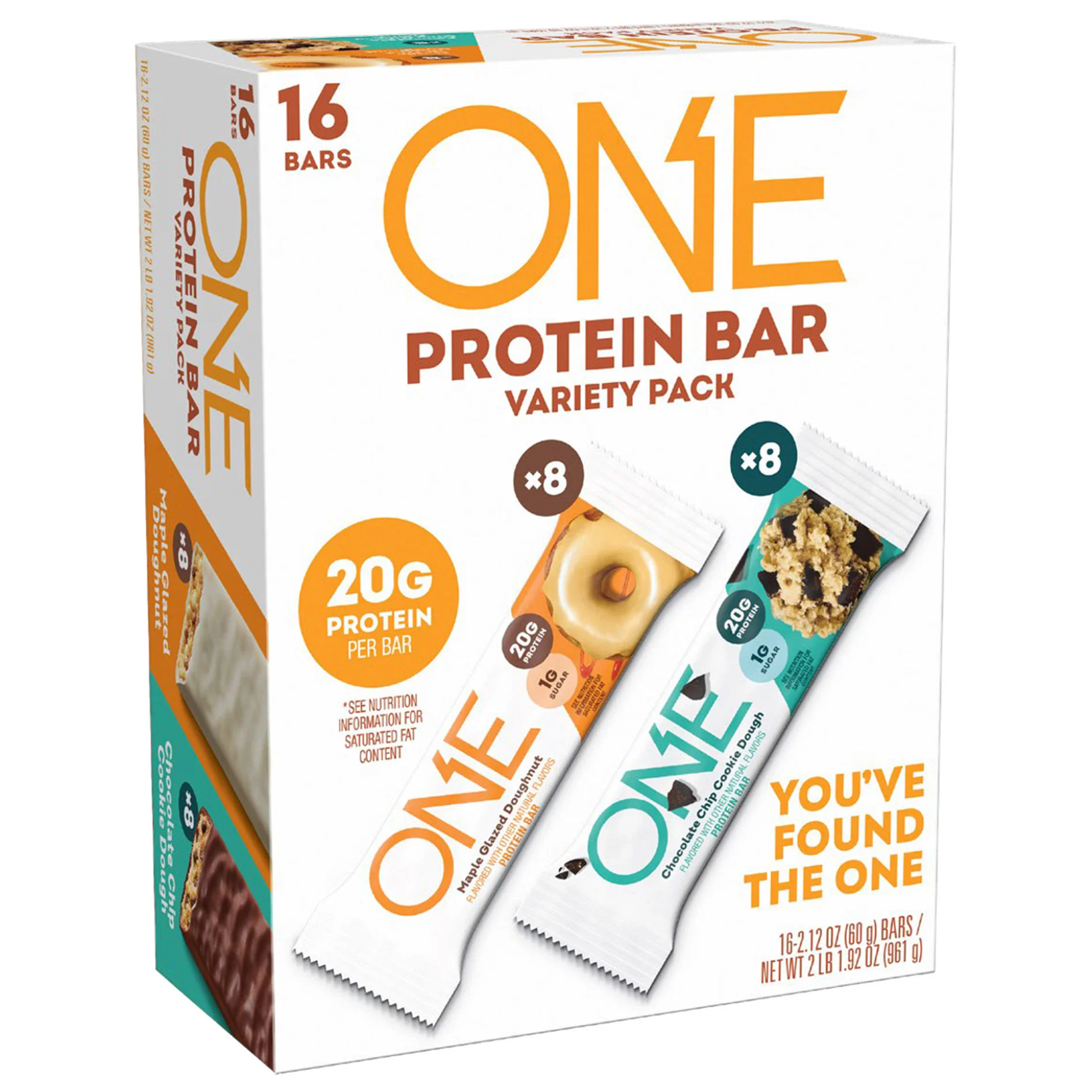 ONE Protein Bar, Variety Pack, 2.12 oz, 16-count