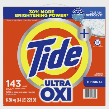 Tide + Ultra OXI Powder Laundry Detergent — 225 oz, 143 loads